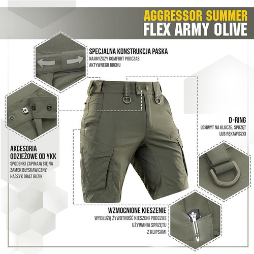 M-Tac - Тактичні шорти Aggressor Summer Flex - Army Olive - 20472062