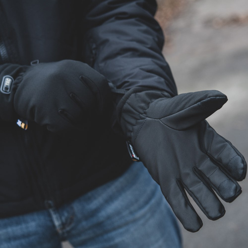 M-Tac - Тактичні рукавички Soft Shell Thinsulate - чорні - 90308002