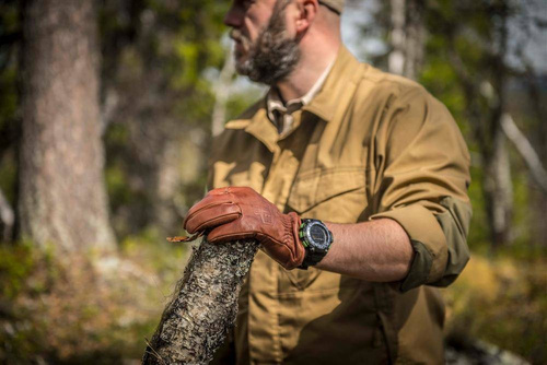 Helikon - Футболка Woodsman - Taiga Green / Coyote - KO-WDN-DC-1109A