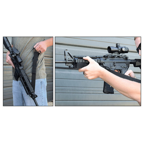 UTG - Ремінь для зброї BOLLA QD - 1/2-точковий - чорний - PVC-GB508B