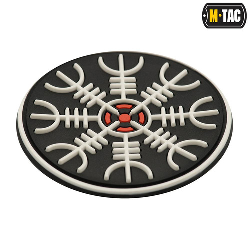 M-Tac - Нашивка 3D PVC Hełm Grozy - чорний / червоний / білий - 51221233
