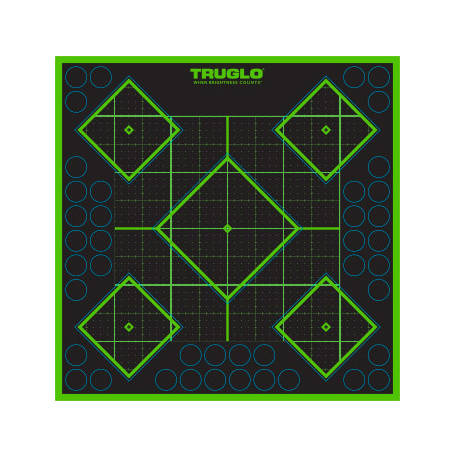 TruGlo - Самоклеючі мішені для стрільби TruSee з наклейками - 5-Diamond - 305 x 305 мм - флуоресцентні зелені - 6 шт. - TG-TG14A6