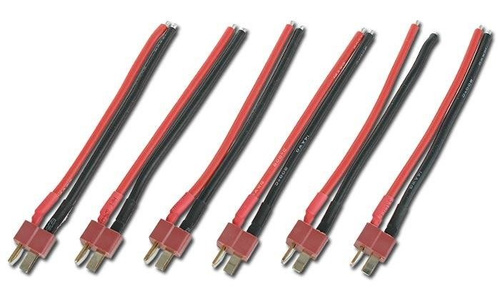 King Arms - Wtyk T-Connector Large z przewodami - 6 szt. -KA-BAT-28-VI