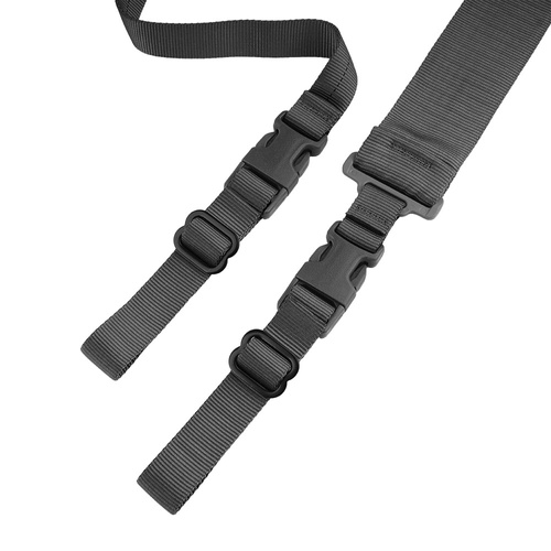Cetacea Tactical - Швидкорегульований м'який 2-точковий ремінь для зброї - чорний - TA-20C2PS-BLK