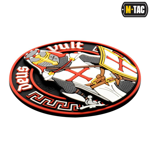 M-Tac - Нашивка Deus Vult - 3D PVC - білий/червоний - 51116000