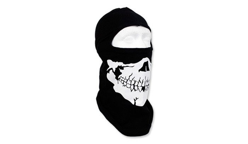 FOSTEX - Балаклава бавовняна з одним отвором - Biker Balaclava Skull - чорний - 214286