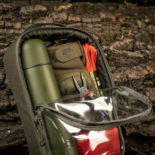 M-Tac - Велика прозора кишеня Elite Large - 30 x 19 cm - Ranger Green - 10147023-L