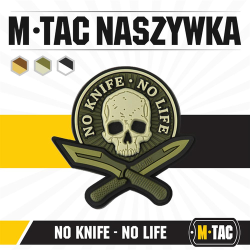 M-Tac - Нашивка No Knife - No Life 3D PVC - Olive - 51128001