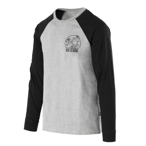 Helikon - футболка з довгим рукавом Old School - сірий меланж - TS-OLD-CO-2M