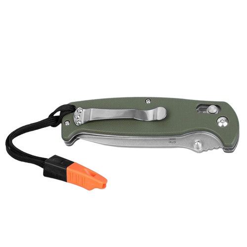 Ganzo - G7412 EDC Складаний ніж зі свистком - G-Lock - зелений - G7412-GR-WS