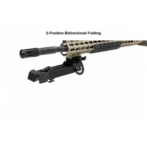 UTG - Гумова броньована суцільнометалева сошка з кріпленням Picatinny QD - 6.0"- 8.5" - чорна - TL-BP20Q-A