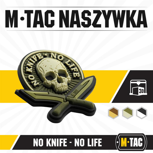 M-Tac - Нашивка No Knife - No Life 3D PVC - Olive - 51128001