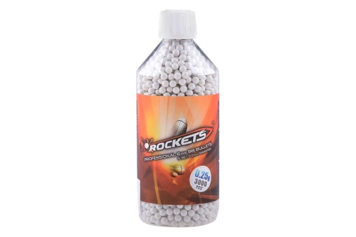 Rockets - Ключі для ASG Professional - 0,25 г - 3000 шт - Білий - ROC-16-003684 