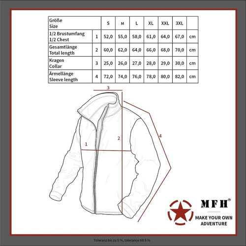 MFH - Толстовка з термопідкладкою US Jacket - оливковий - 03202B