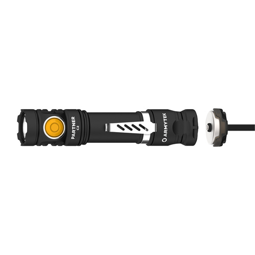 Armytek - Світлодіодний ліхтар Partner C2 - тепле світло - 1020 лм - 18650 - чорний - F07802W