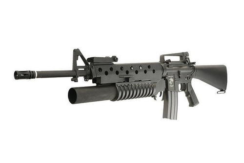 Specna Arms - Replika karabinka SA-G02 ONE™ z granatnikiem M203 - Czarny