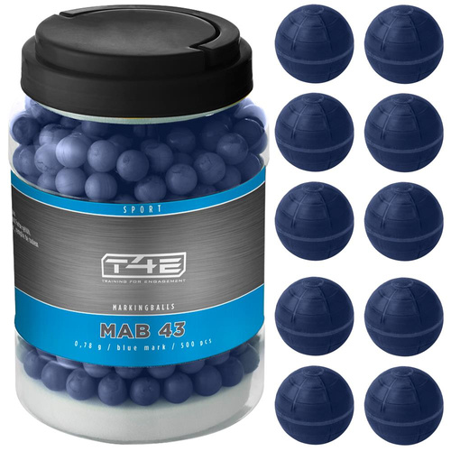 Umarex - T4E Sport MAB .43 кал. Кульки з фарбою - 500 шт - сині - 2.4596