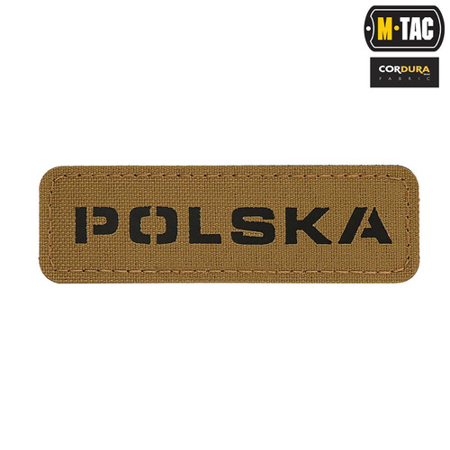 M-Tac - Нашивка - Польща 25х80 - Laser Cut - Чорний || Coyote - 51004105
