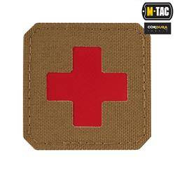 M-Tac - Нашивка Medic Cross Laser Cut - Cordura 500D - Червоний / Coyote - 51122533