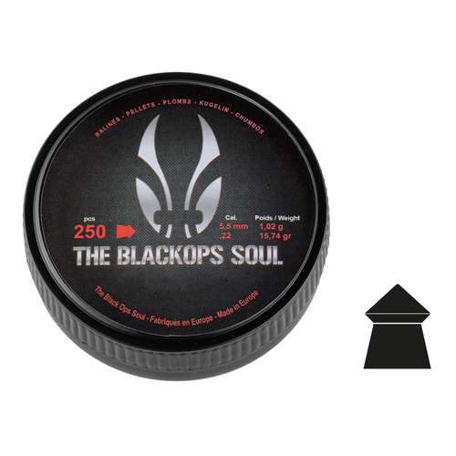 Black Ops - Кулі для пневматичної гвинтівки - 5,5 мм Diabolo - 250 шт - Загострені - PB304