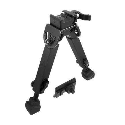 UTG - Гумова броньована суцільнометалева сошка з кріпленням Picatinny QD - 6.0"- 8.5" - чорна - TL-BP20Q-A