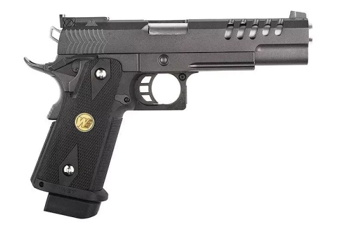 WE - Репліка пістолета Hi-Capa 5.1 K - зелений газ - чорний - WET-02-016140