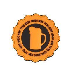 101 Inc. - 3D нашивка - Справжні чоловіки п'ють пиво - помаранчева - 444130-7311