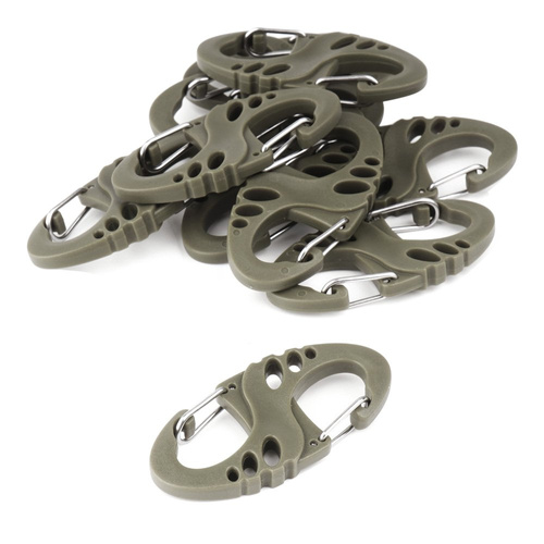 Набір гачків Mil-Tec - S-Hook - 10 шт. - Green OD - 13458401
