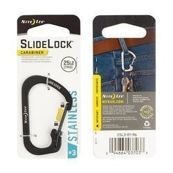 Nite Ize - Карабін SlideLock® Carabinet Stainless Steel #3 - Czarny - CSL3-01-R6