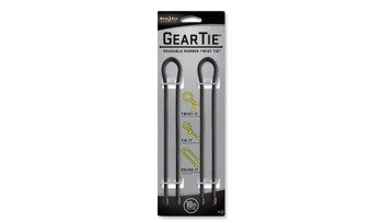 Nite Ize - Gear Tie 18" Еластична краватка. - Чорний - 2Pack - GT18-2PK-01