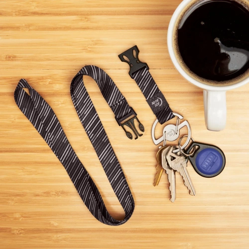 Nite Ize - Карабін зі шнурком Medallion Key Lanyard - сталевий - сріблястий/чорний - MKL-11-R3