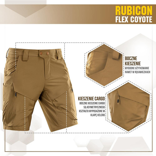 M-Tac - Тактичні шорти Rubicon Flex - 4-Way Stretch - YKK - Coyote - 20070005
