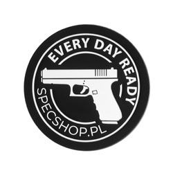 SpecShop.co.uk - Тактична нашивка на липучці - кругла - чорна - 50x50 мм.