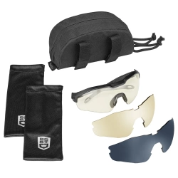 Bolle Tactical - Балістичні окуляри MY6 Eyeshield - Platinum - з трьома козирками - MY6EST72W
