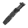 Ka-Bar 1245 - Військовий ніж - Танто - Комбінований - Чорний - Піхви з кайдексу