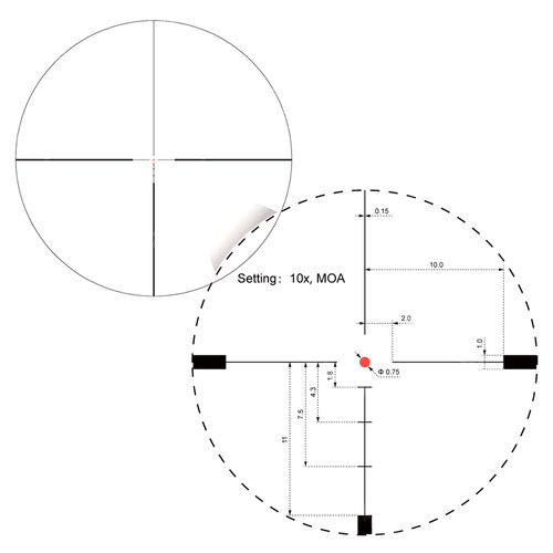 Vector Optics - Приціл Hugo 3-12x44GT - VOI-10BDC - SFP - FMC - Чорний - SCOM-31