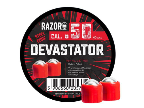 RazorGun - Kule stalowe RAM Steel Core Devastator kal. .50 do Umarex HDR 50 - 60 шт. - 337-065