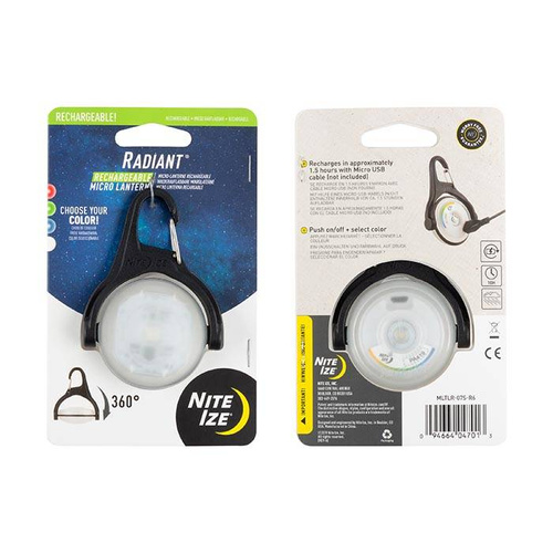 Nite Ize - Ліхтар акумуляторний Radiant® Rechargeable Micro Lantern Disc-O Select™ MLTLR-07S-R6