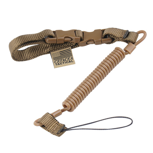 Cetacea Tactical - Повідець Plain Clothes Mini-Coil Lanyard - Coyote Brown - TA-PCO-COY - Тактичні повідки