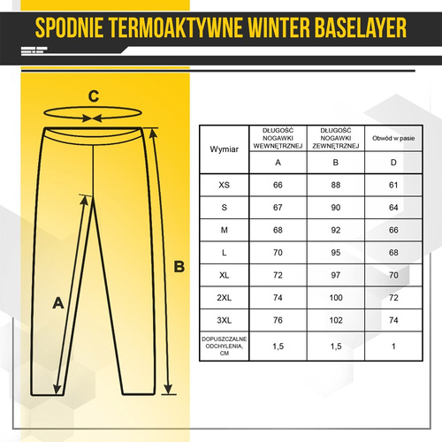 M-Tac - Зимові термолегінси Winter Baselayer - чорні - 70021002