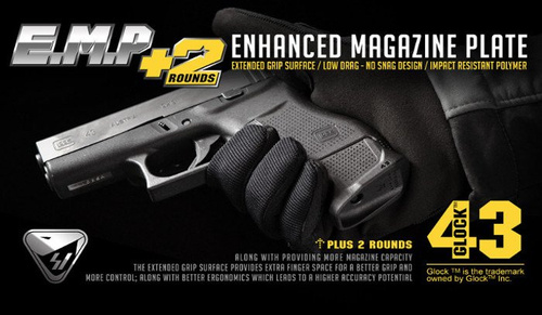 Strike Industries - Удосконалена магазинна планка Stopka magazynka для Glock 43 - SI-EMP-G43-BK