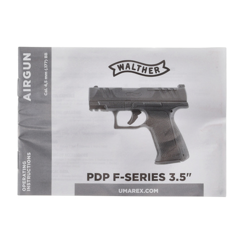 Walther - Пневматичний пістолет PDP серії F 3,5" - 4,5 мм BB - CO₂ 12 г - чорний - 5.8473