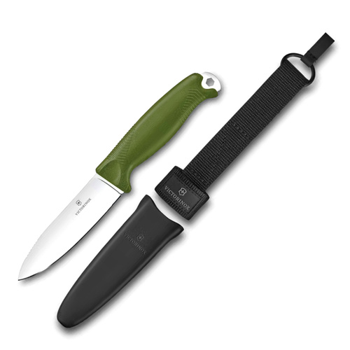Victorinox - Ніж з фіксованою головкою Venture - Sandvik 14C28N - Зелений - 3.0902.4