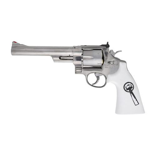 Umarex - Пневматичний револьвер Smith&Wesson 629 Trust Me CO2 - 4,5 мм - сріблястий/білий - 5.8175