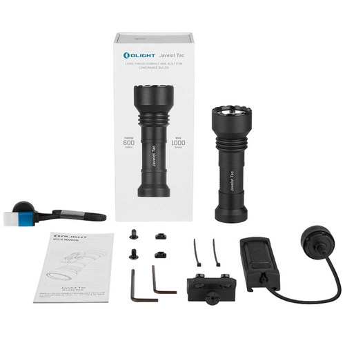 Olight - акумуляторний світлодіодний тактичний ліхтар Javelot Tac M з кріпленням M-LOK - 1000 люмен - чорний.