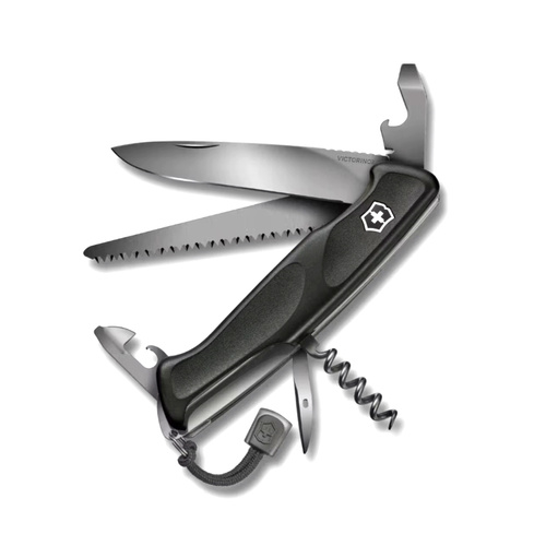 Victorinox - Багатофункціональний кишеньковий ніж Ranger 55 - 10 функцій - Onyx Black - 0.9563.C31P