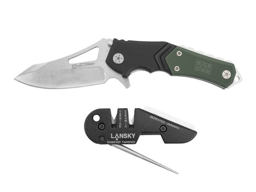 Lansky - Responder 7 Tactical Folding Knife with Blade Medic Sharpener PSMED01 - Набір - UTR7