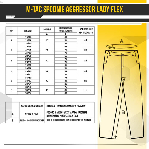M-Tac - Жіночі брюки-чоботи Aggressor Lady Flex Boot Pants - чорний - 20069002