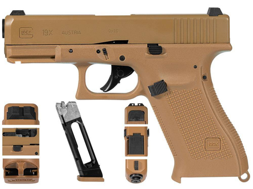 Umarex - Wiatrówka Glock 19X - Blow Back - 4,5 мм - Coyote - 5.8367