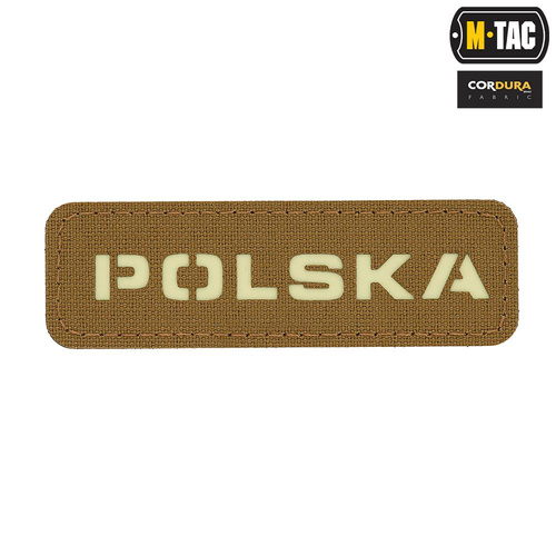 M-Tac - Нашивка Польща 25х80 - Laser Cut Fluorescencyjna - Coyote / Lum - 51004205